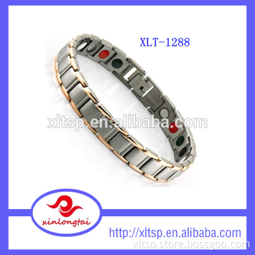 2016 hot sale energy health jewelry titanium magnetic bracelet, tungsten germanium energy bracelet ,titanium steel bracelet